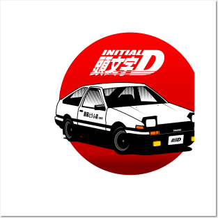 Toyota Trueno AE-86 Intial D Posters and Art